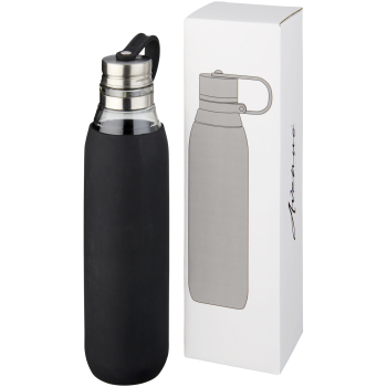 Szklany bidon Oasis o pojemności 650 ml, czarny
