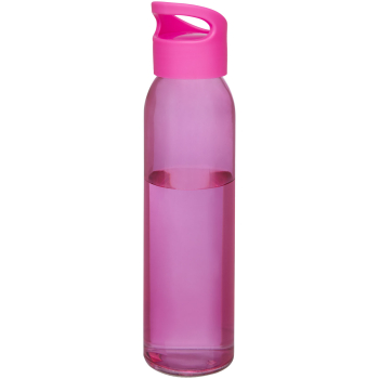 Bidon szklany Sky o pojemności 500 ml, różowy
