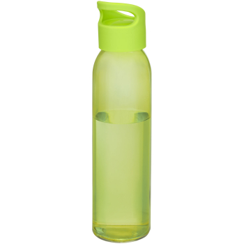 Bidon szklany Sky o pojemności 500 ml, zielony limonkowowy