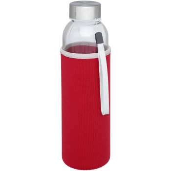 Bidon szklany Bodhi o pojemności 500 ml, czerwony