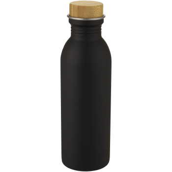 Bidon Kalix o pojemności 650 ml ze stali nierdzewnej, czarny